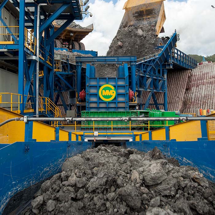 矿坑内分级与输送